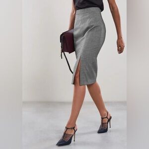 Reiss Alber Gray Pencil Skirt